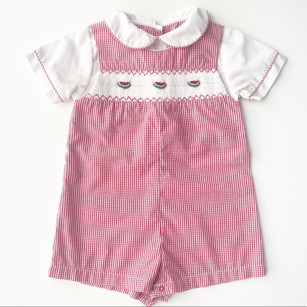 Petit Pomme Watermelon Jon Jon, 6 Months